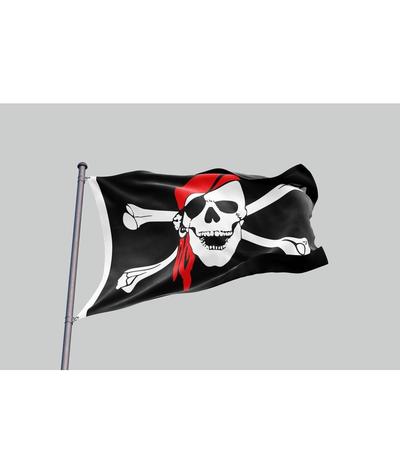 Drapeau Tête de Mort Pirate Bandanna rouge