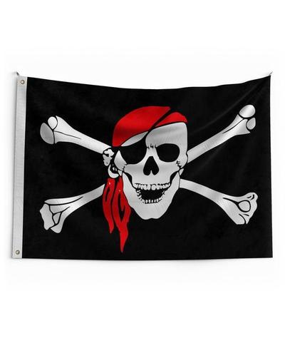 Drapeau Tête de Mort Pirate Bandanna rouge