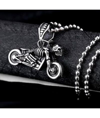 Collier Tête de Mort Motard (Acier)